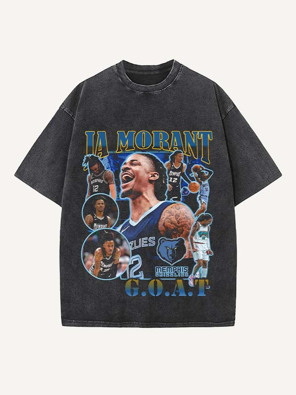 Ja Morant Print Round Neck T-shirt