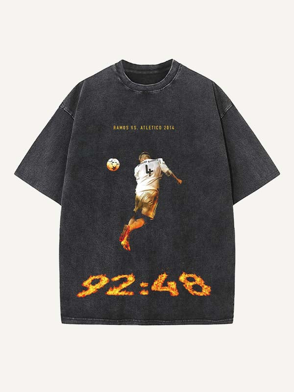 Sergio Ramos Print Round Neck T-shirt