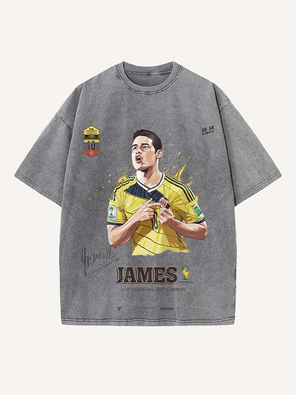 James Rodríguez Print Round Neck T-shirt