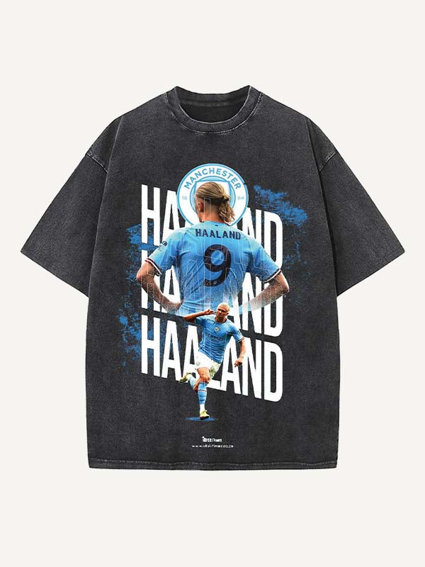 Erling Haaland Print Round Neck T-shirt