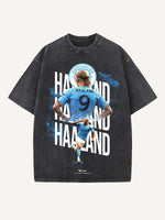 Erling Haaland Print Round Neck T-shirt