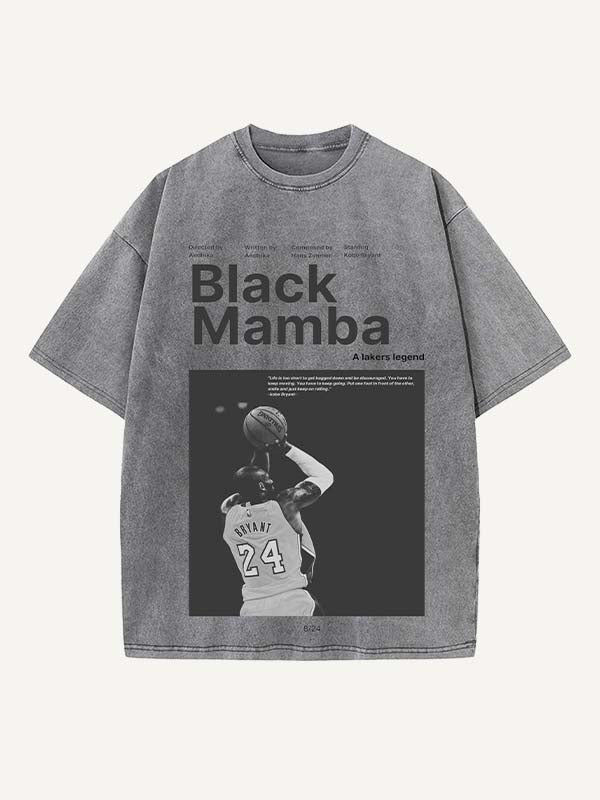 Kobe Bryant Print Round Neck T-shirt