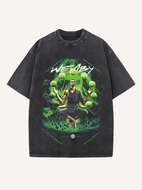 Victor Wembanyama Print Round Neck T-shirt