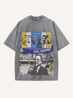Real Madrid Print Round Neck T-shirt