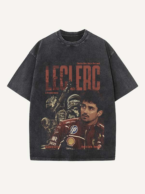 Charles Leclerc Print Round Neck T-shirt