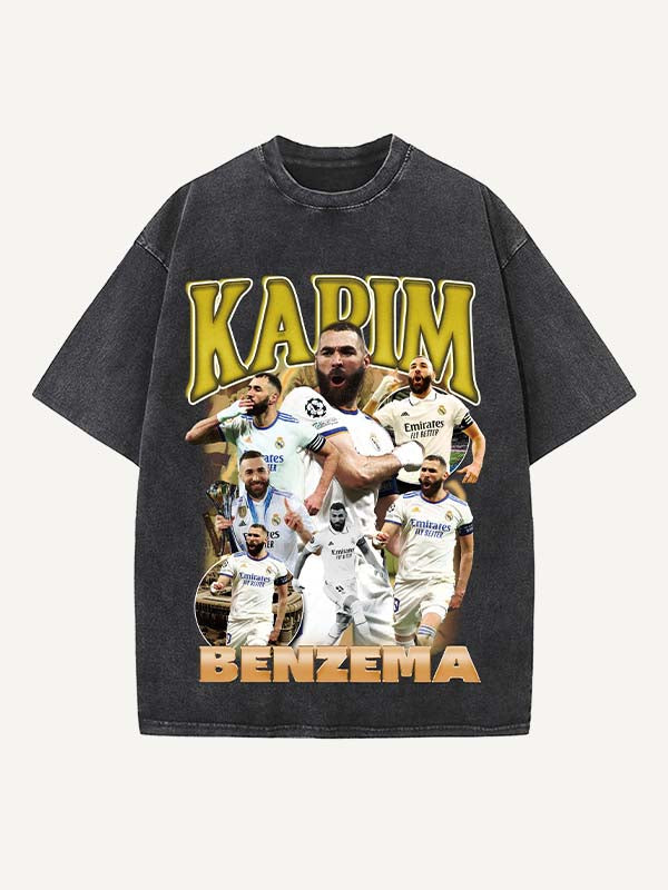 Karim Benzema Print Round Neck T-shirt