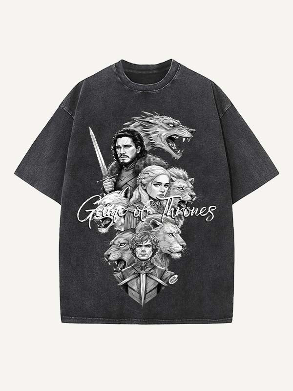 Game of Thrones Print Round Neck T-shirt