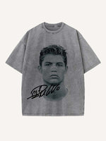 Cristiano Ronaldo Print Round Neck T-shirt