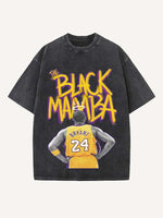 Kobe Bryant Print Round Neck T-shirt