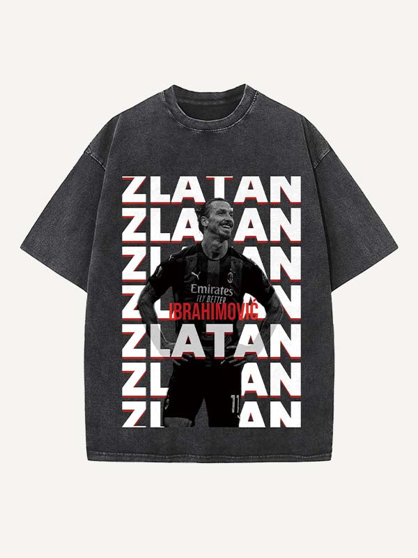 Zlatan Ibrahimović Print Round Neck T-shirt