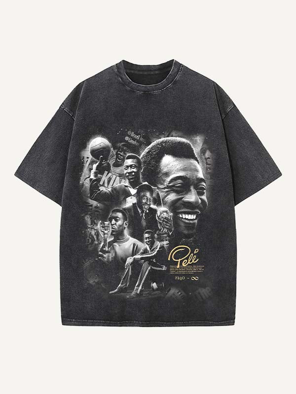 Pelé Print Round Neck T-shirt