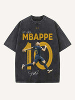 Kylian Mbappé Print Round Neck T-shirt