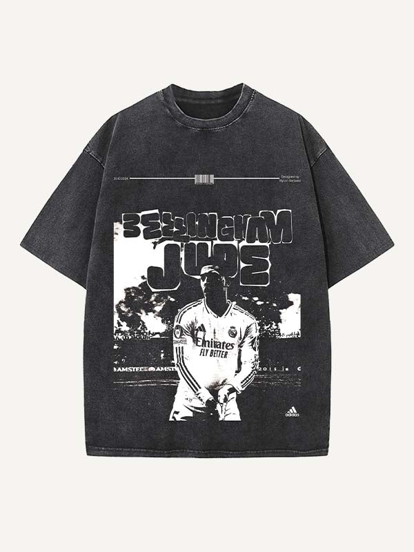 Jude Bellingham Print Round Neck T-shirt