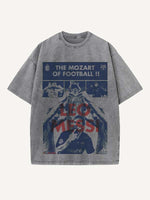 Lionel Messi Print Round Neck T-shirt