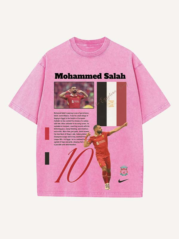 Mohamed Salah Print Round Neck T-shirt
