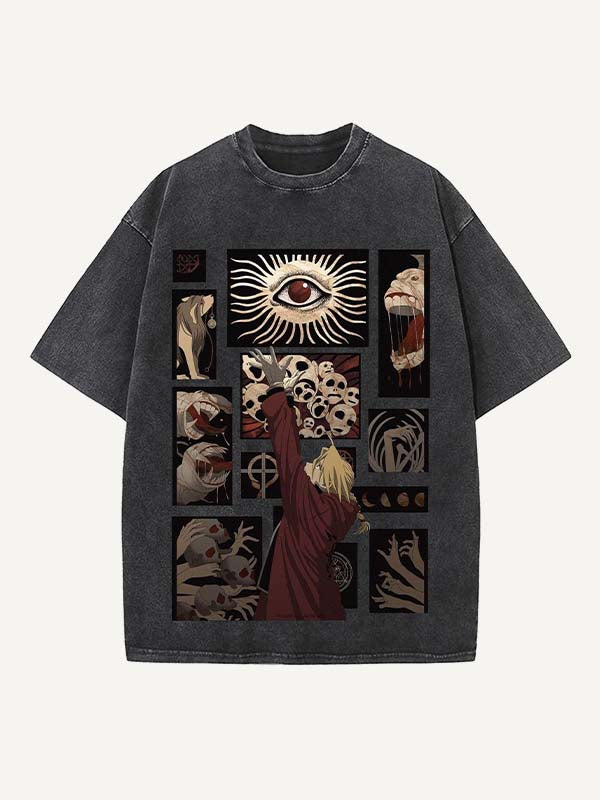 Fullmetal Alchemist Print Round Neck T-shirt