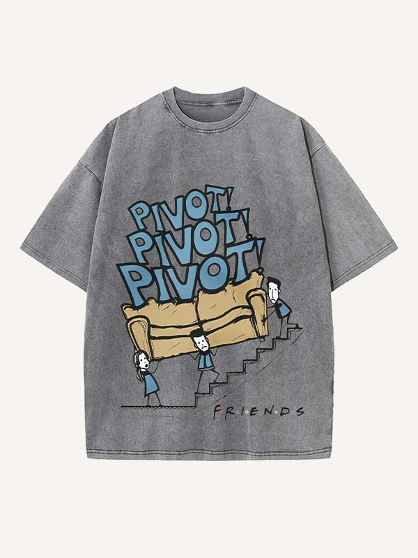 Friends Print Round Neck T-shirt