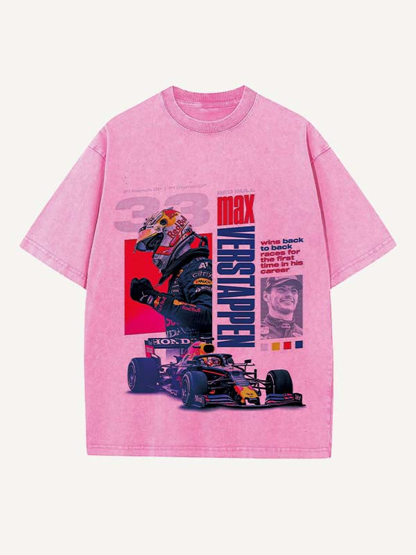 Max Verstappen Print Round Neck T-shirt