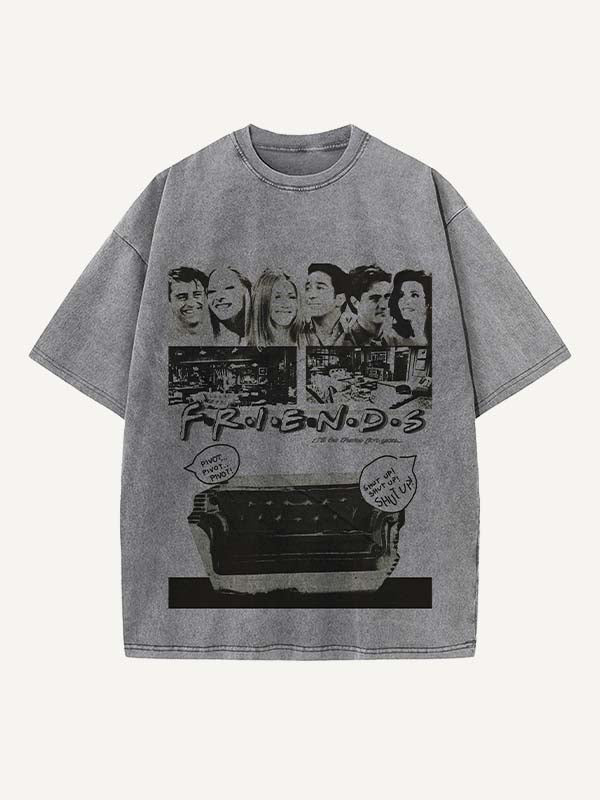 Friends Print Round Neck T-shirt