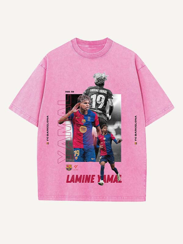 Lamine Yamal Print Round Neck T-shirt