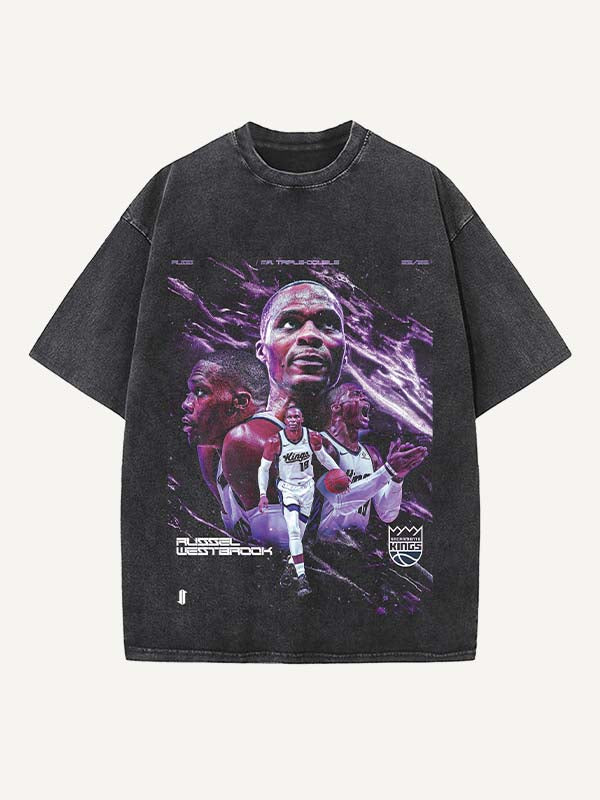 Russell Westbrook Print Round Neck T-shirt
