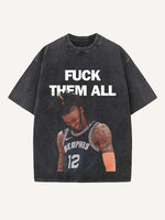 Ja Morant Print Round Neck T-shirt