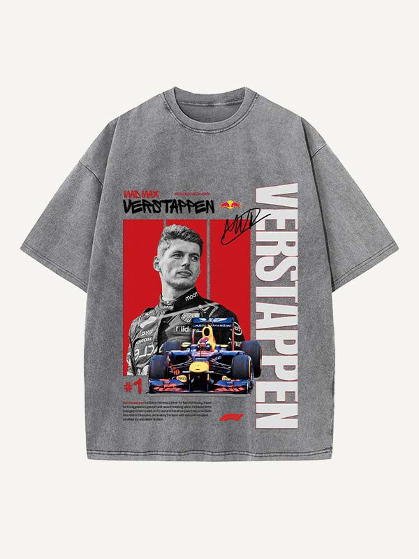 Max Verstappen Print Round Neck T-shirt