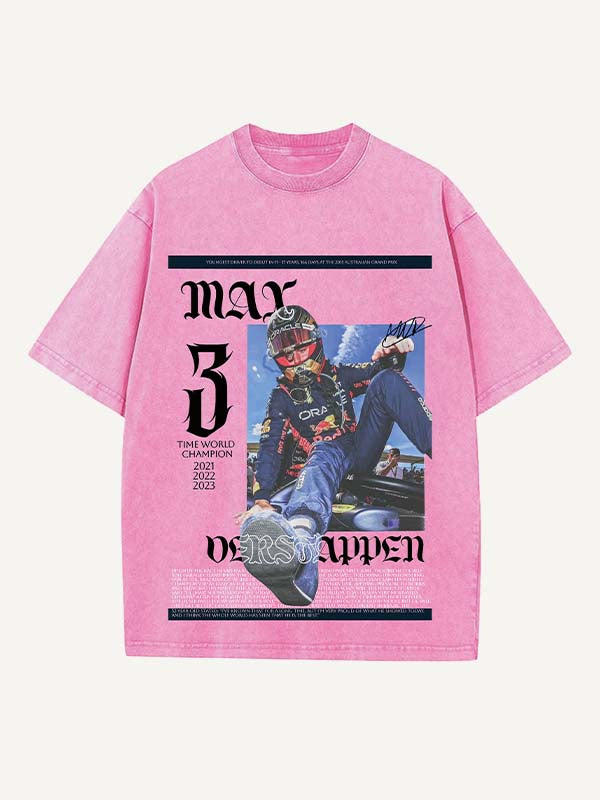 Max Verstappen Print Round Neck T-shirt