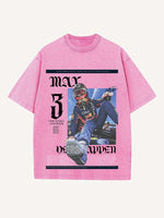 Max Verstappen Print Round Neck T-shirt