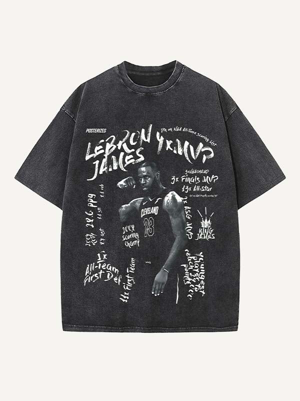 LeBron James Print Round Neck T-shirt
