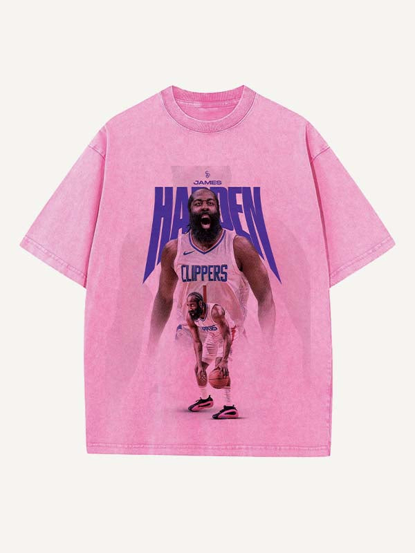 James Harden Print Round Neck T-shirt