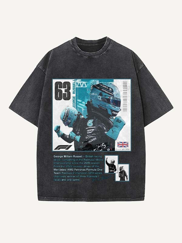 George Russell Print Round Neck T-shirt