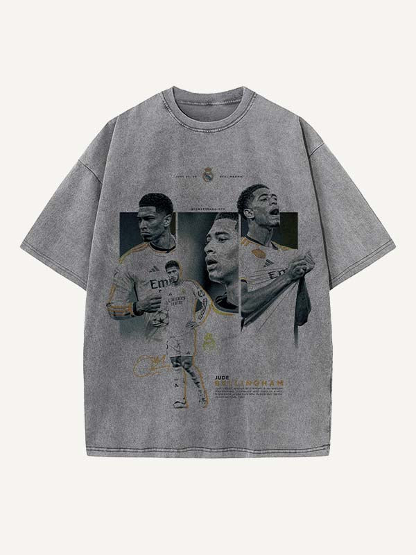 Jude Bellingham Print Round Neck T-shirt