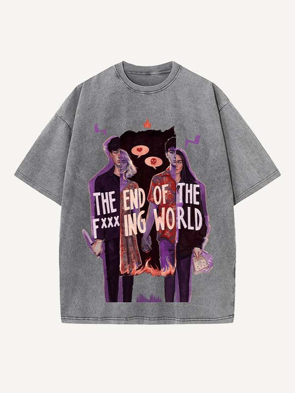 The End of the Fxxxing World Print Round Neck T-shirt