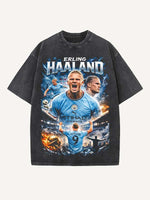 Erling Haaland Print Round Neck T-shirt