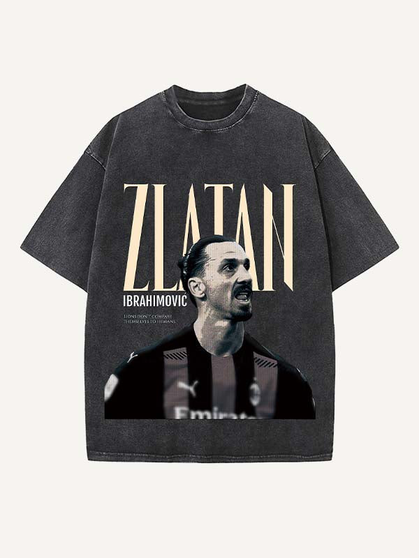 Zlatan Ibrahimović Print Round Neck T-shirt