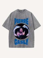 Pierre Gasly Print Round Neck T-shirt
