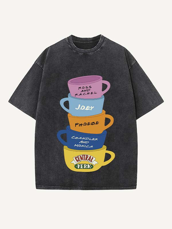 Friends Print Round Neck T-shirt