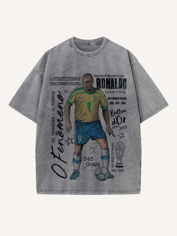 Ronaldo Print Round Neck T-shirt
