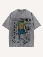 Ronaldo Print Round Neck T-shirt