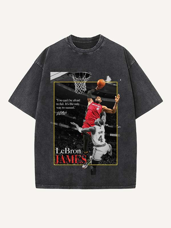 LeBron James Print Round Neck T-shirt