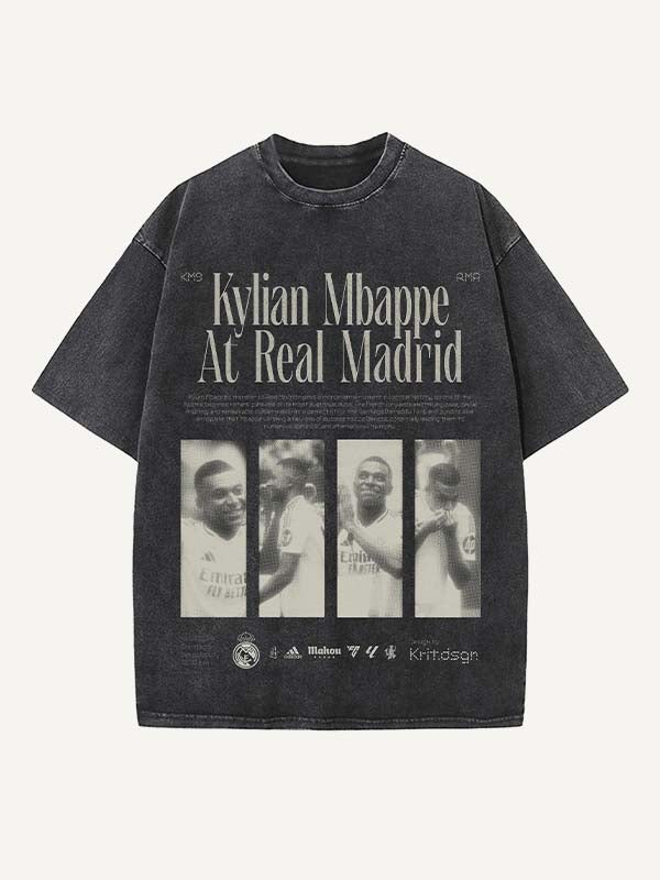 Kylian Mbappé Print Round Neck T-shirt