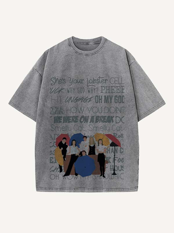 Friends Print Round Neck T-shirt