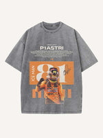 Oscar Piastri Print Round Neck T-shirt