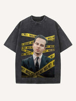 Sherlock Print Round Neck T-shirt