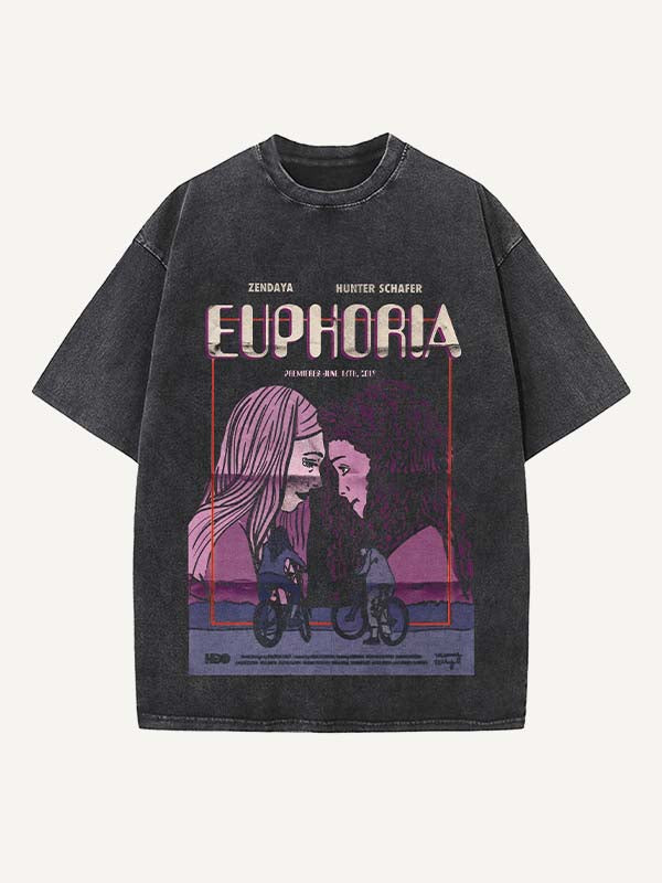 Euphoria Print Round Neck T-shirt