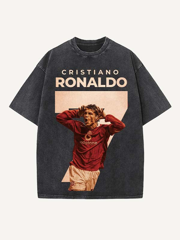 Cristiano Ronaldo Print Round Neck T-shirt
