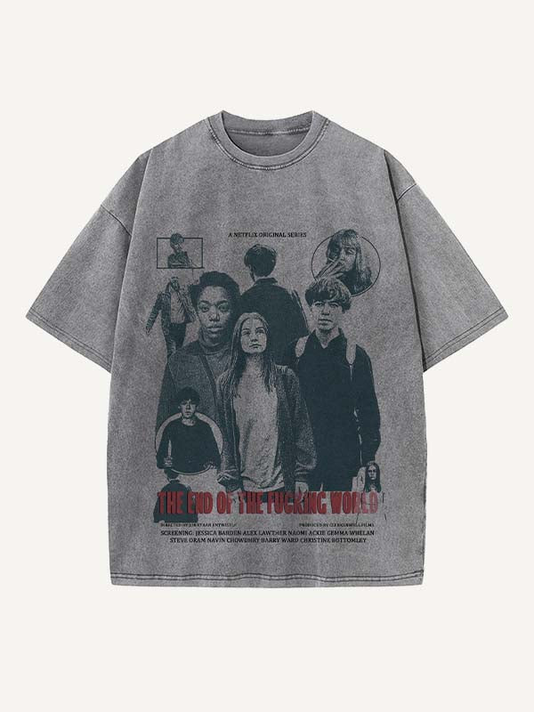 The End of the Fxxxing World Print Round Neck T-shirt