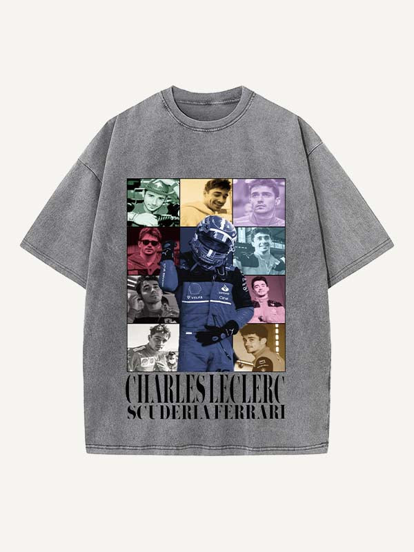 Charles Leclerc Print Round Neck T-shirt