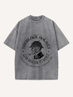 Sherlock Print Round Neck T-shirt